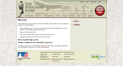 Desktop Screenshot of my.peregrinefund.org
